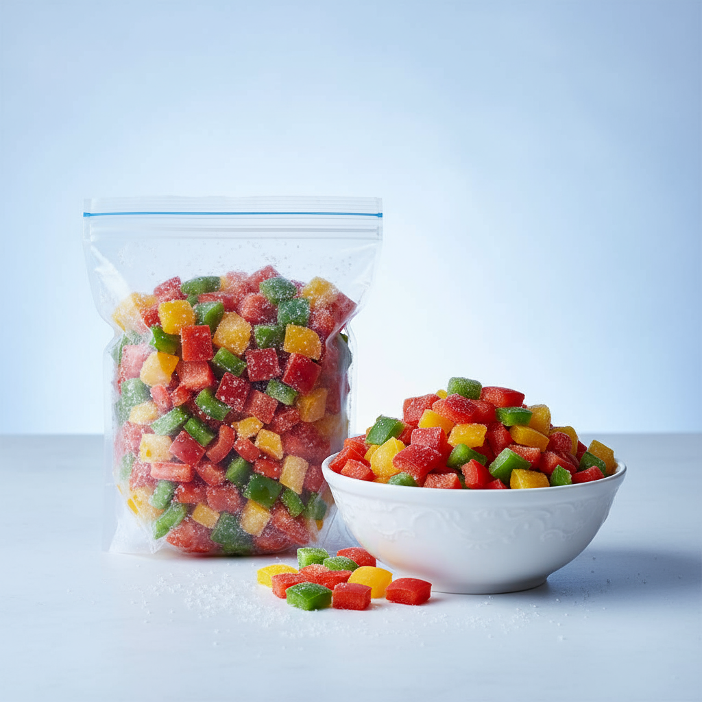 Morrón tricolor en paquetes de 400g